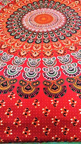 Red Throw Blanket,Yoga Tapestry, Queen Wall Art, Boho Tapestry, Mandala Bedding, FREE SHIPPING