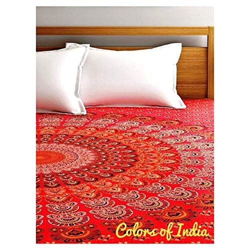 Red Throw Blanket,Yoga Tapestry, Queen Wall Art, Boho Tapestry, Mandala Bedding, FREE SHIPPING