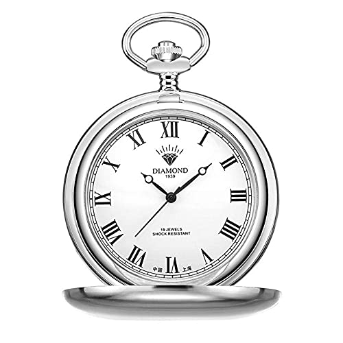 Reloj de bolsillo, reloj de bolsillo con hebilla de herradura, clásico, retro, nostalgia, padres, venta de relojes mecánicos para hombre (color 2)