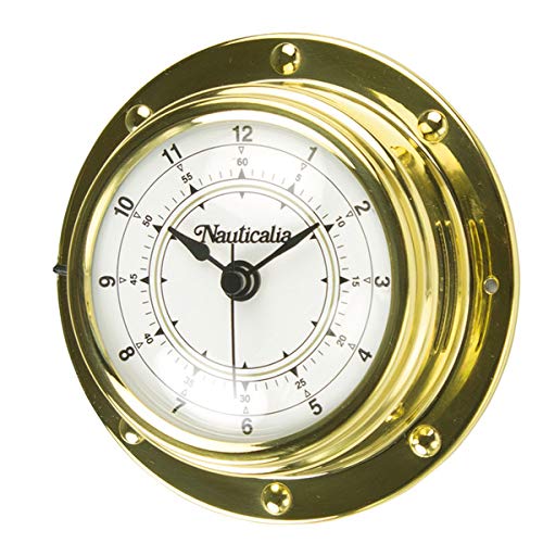 Reloj de latón Estilo Remache, 10 cm