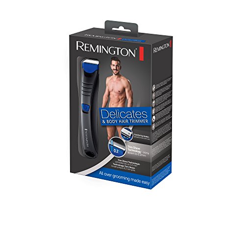 Remington Afeitadora Corporal Delicates - Cuchillas de Acero Inoxidable, Inalámbrica, Uso Seco y Mojado, Negro - BHT250