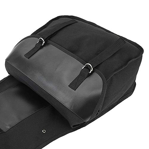 RENNICOCO Bolso de la Silla de Montar de la Motocicleta Tronco Viaje Moto Bicicleta Negro Lona Impermeable Bolsa de sillín Fresco