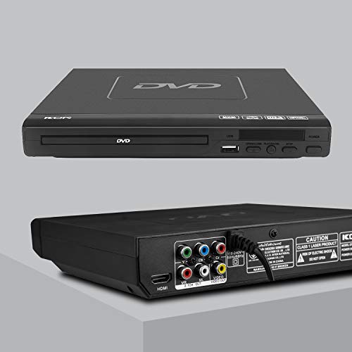 Reproductor de DVD de 225 mm para Entretenimiento en el hogar y el Aprendizaje, soporta Salida HDMI/AV, Entrada USB, con Mando a Distancia ( No es compatible con Blu-ray Disc)