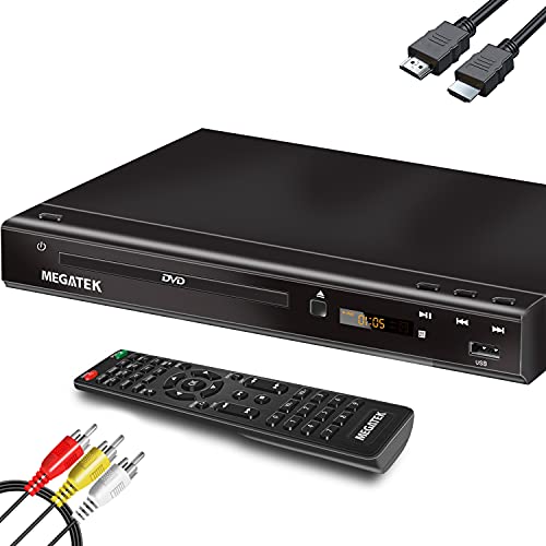 Reproductor de DVD Full HD Conversion HD, DVD compatibles con múltiples regiones, reproducción multiformato, salida de audio digital coaxial, puerto USB, cable HDMI de alta velocidad , diseño compacto