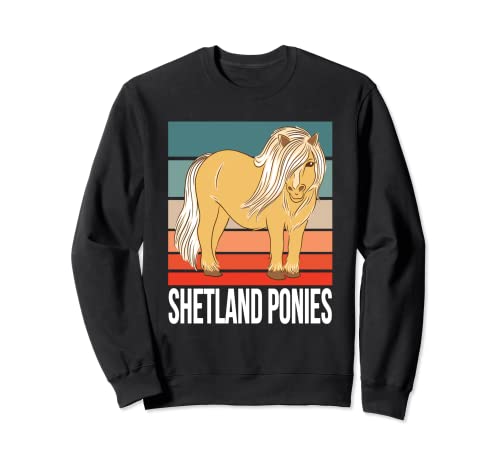 Retro Poni De Shetland Amante Vintage Poni De Shetland Sudadera