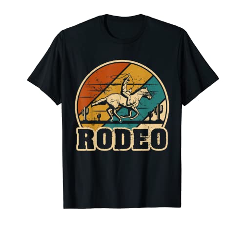 Retro Rodeo Horses Dressage Pony Horseback Ride Sport Tees Camiseta