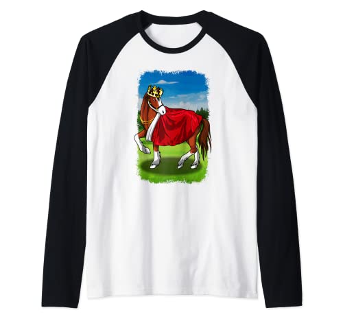 Rey de los Caballos Camiseta Manga Raglan