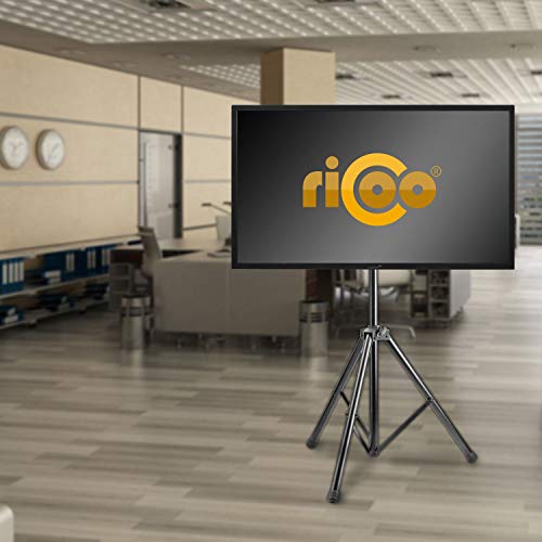 RICOO FS0844 Soporte TV Base de pie Pedestal Suelo Televisión 32-55" (81–140cm) Tripode Inclinable Televisor LED/LCD VESA 200x200-400x400