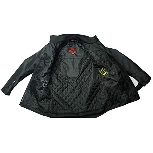 Rider-Tec chaqueta moto invierno 3/4 etanche – Carcasa CE, Negro, talla L