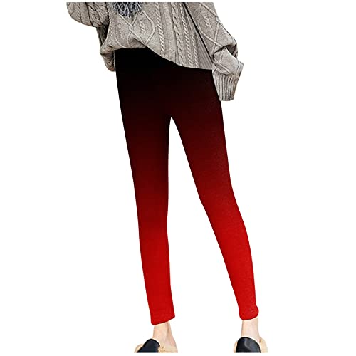 riou Mujer Leggings Invierno Cintura Alta con Forro Polar Grueso Pantalones de Térmico Pantalón Elásticos Forrado de Terciopelo Pants Deportivos