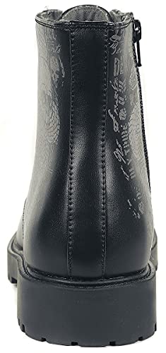 Rock Rebel by EMP Black Lace-Up Boots with Animal Print Mujer Botas Negro EU40, 100% Poliuretano,