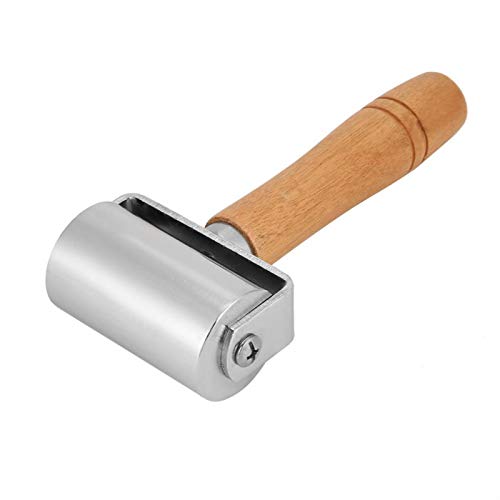 Rodillo de peletería, rodillo de borde de prensa de cuero sólido de acero con alto contenido de carbono para manualidades(60mm)