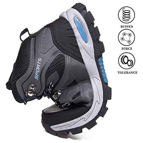 Rokiemen Zapatillas de Trekking para Hombre Zapatos de Senderismo Impermeable Transpirable Antideslizante Al Aire Libre Botas de Montaña Zapatillas de Camping
