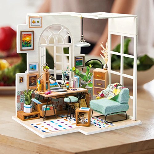 Rolife Miniatura casa de muñecas con Luces Office House Modelo DIY Craft Juguetes para Adultos-Mejor Regalo para Adolescentes y Mayores(Soho Time)