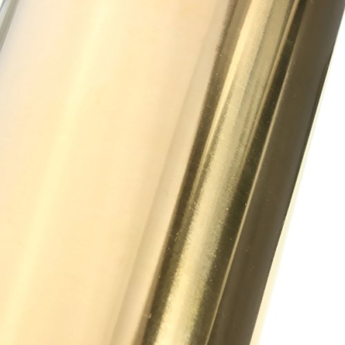 Rollo de lámina fina de metal de latón de 0,2 x 200 x 300 mm para manualidades, metalurgia (oro)