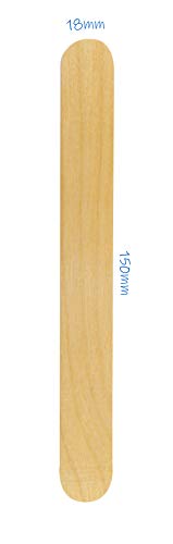 Romed Medical - Espátula de madera (15 x 1,8 cm, 100 unidades)