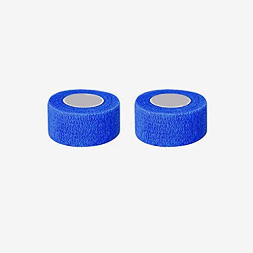 Rosenice - Cinta adhesiva elástica fuerte para vendaje, 12 rollos, color azul