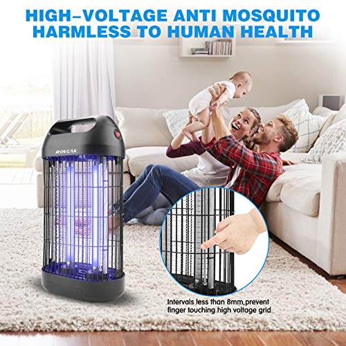 ROVLAK Lámpara Antimosquitos Electrico Repelente de Mosquitos Interior con UV de 14W Luz Antimosquitos para Niños Seguro Adecuado para Adulto Ancianos Balcón Cocina Dormitorio
