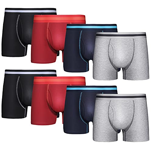 Rovtop Boxer Hombre Pack 8 Pcs - Pantalones Cortos de Algodón Suave Súper Elásticos para Hombres, Calzoncillos Bóxer para Hombres,Buena Ventilación, Adecuados para Una Altura de 75-79 cm (Talla M)