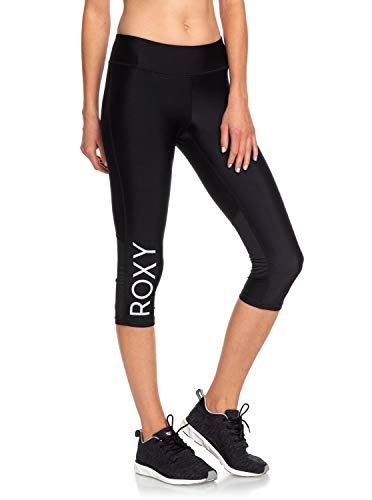 Roxy Brave For You - Legging Técnico Capri para Mujer Legging Deportivo, Mujer, Anthracite Tropicoco S, M