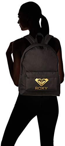 Roxy Sugar Baby Solid Logo, Mochila. para Mujer, Antracita, Medium