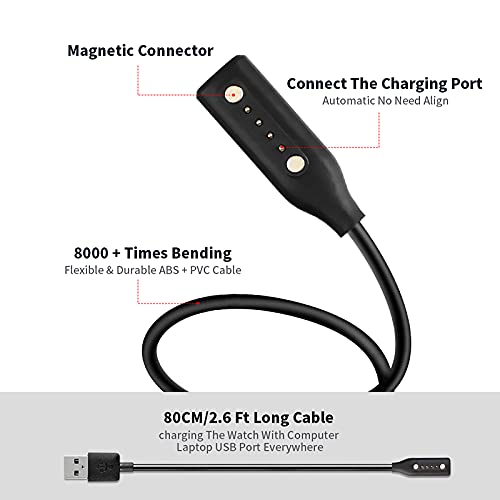 RuenTech Cable de Carga para monturas Bose Alto S M L Cargador de Gafas Inteligentes para monturas Bose Adaptador portátil magnético Rondo Soprano Tenor