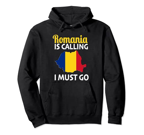 Rumanía me llama debo ir - Hombres bandera de Rumanía Sudadera con Capucha
