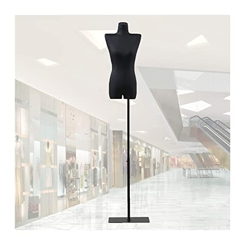 SAFGH Cuerpo de Torso de maniquí Femenino, maniquí con Forma de Vestido con Soporte de Base, Modelo simulado de Altura Ajustable de 120-190 cm para costureras Exhibición de Ropa, 3 Estilos (Color: