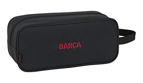 safta 812027194 Bolso zapatillas zapatillero 34 cm FC Barcelona, Negro (FCB Multicolor)