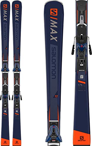 SALOMON Skier E S7MAX 12 + Z12 Walk - Esquís, S/MAX 12 Skis w/ Z12 Walk F80 Bindings, Dunkelblau (295), 175