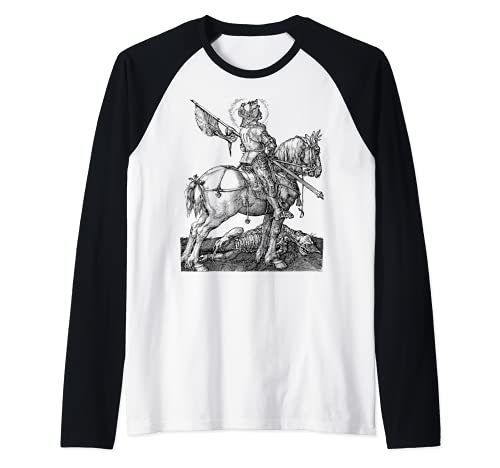 San Jorge a caballo Arte Camiseta Manga Raglan