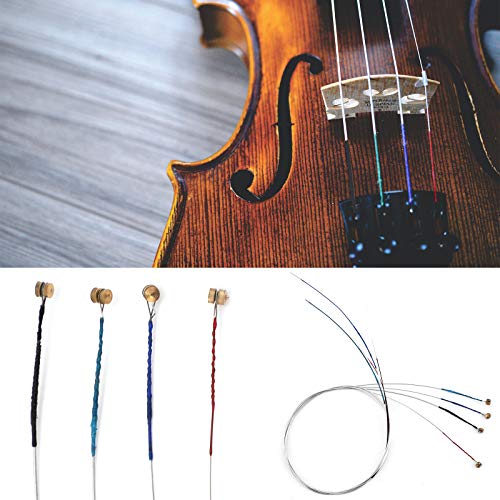 SAVITA Juego Universal De Cuerdas De Violín 4/4 Cuerda Plateada Clásica (GDAE) Núcleo De Acero Con Cabeza Esférica Niquelada Para Instrumentos De Violín