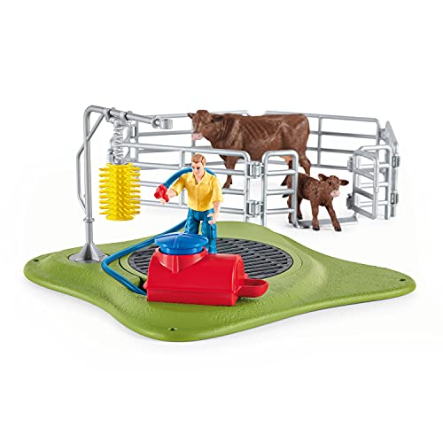 Schleich 42529 Playset - Estación de Lavado para Vacas (Farm World)