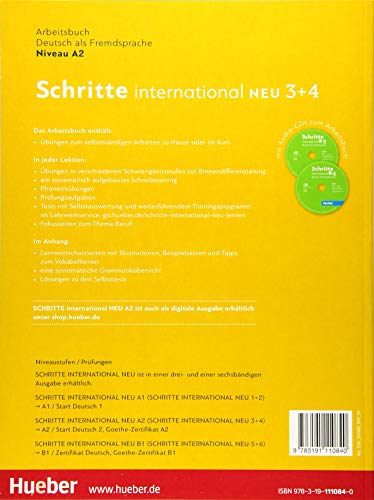 SCHRITTE INT.NEU 3+4 AB+CD-Audio (ej.): Arbeitsbuch 3 + 4 (A2) + CDs: Vol. 3-4
