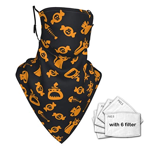 SD3DPrint Feliz Halloween gato bruja unisex pasamontañas cara cubierta bufanda cuello polaina polvo máscara con Fiters