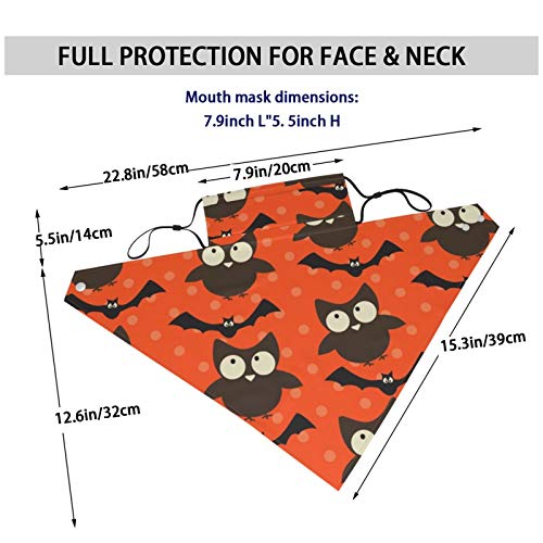 SD3DPrint Feliz Halloween murciélago gato pasamontañas Unisex cubierta de cara bufanda cuello polaina polvo máscara con Fiters