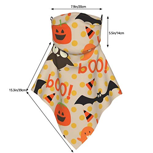 SD3DPrint Feliz Halloween Spooky Ghost - Pasamontañas unisex para pasar la cara, bufanda, polaina, máscara de polvo con Fiters