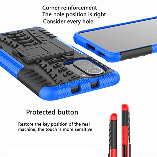 SEAHAI Funda para Xiaomi Poco F3/Xiaomi Mi 11i 5G Estuche, Carcasa de Antigolpes [Rugged Armour] Soporte Plegable Oculto + TPU Bumper Rubber Caso para Xiaomi Poco F3/Xiaomi Mi 11i 5G - Rosa