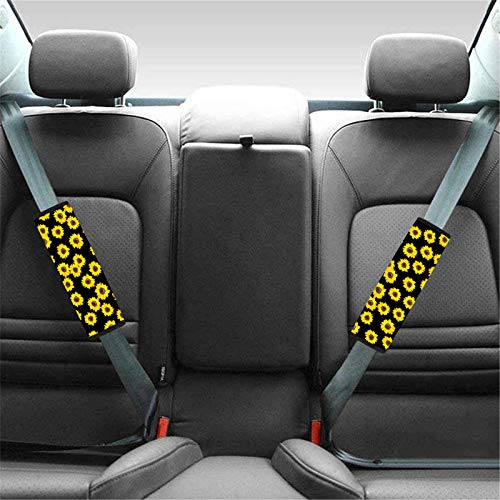 SEANATIVE Cojín de seguridad para cinturón de seguridad de coche con diseño floral y libélula vintage