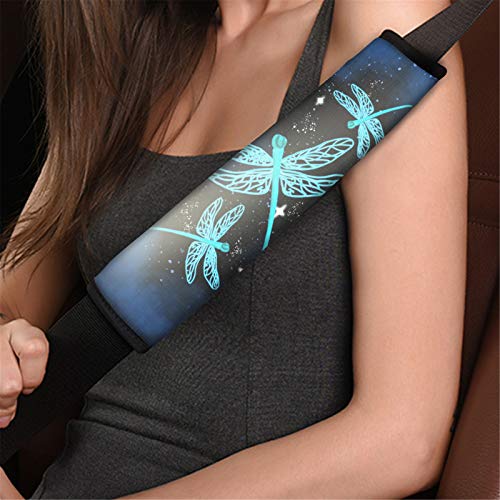 SEANATIVE Cojín universal cómodo para asiento de coche para adultos y niños, diseño de libélula azul