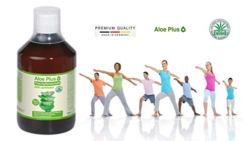 Secret Essentials - Aloe Vera, jugo puro 99,6 %, certificado ISAC, 500 ml con vaso medidor, aloe con vitamina C, B5, B6, biotina, B12, suplemento alimenticio, calidad prémium