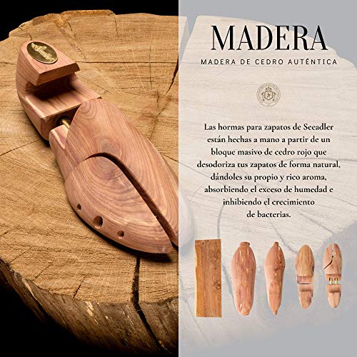 SEEADLER® Hormas Premium – Edición St. John de madera de cedro canadiense para zapatos para hombre en tallas 39 - 47 – la primera opción de calzado de alta calidad – garantía de 10 años Talla 42