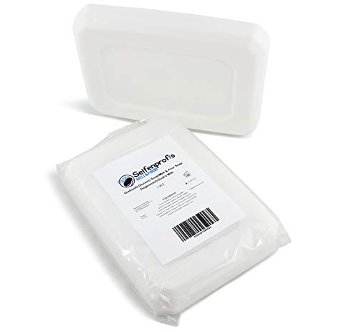 Seifenprofis - Jabón de leche de cabra - Jabón de glicerina cruda base de jabón - Blanco (sin SLS) (1 kg)