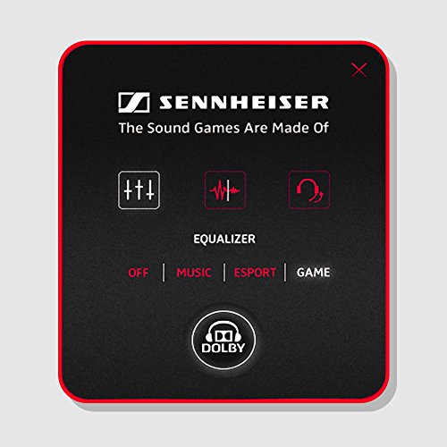 Sennheiser GSP 350 - Microauricular cerrado para gaming, color negro y rojo