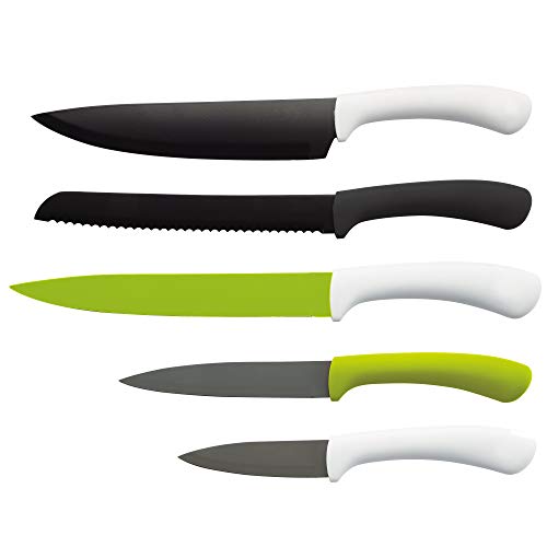 Set 5pcs cuchillos, acero inoxidable, green