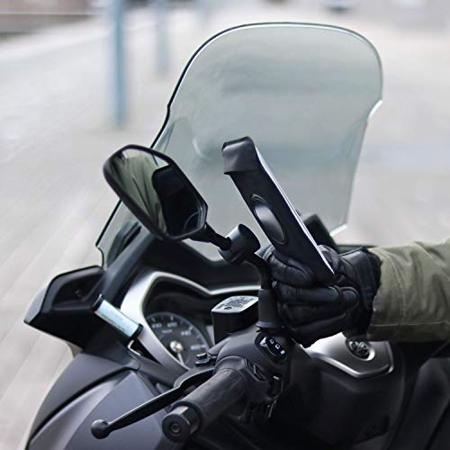 Shapeheart - Soporte Movil Magnético fijo para Espejo de moto y scooter, Talla XL, Smartphone hasta 16.5 cm