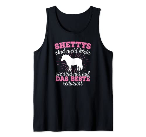 Shetty Shetland Pony caballo jinete mujer niña regalo Camiseta sin Mangas