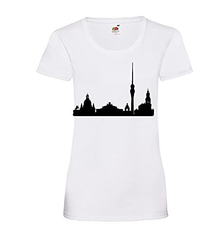 Shirt84.de - Camiseta de mujer Skyline Blanco XS