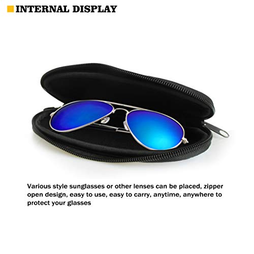 Showudesigns Gafas de sol suave caso ligero portátil cremallera gafas bolsa de seguridad gafas con clip para cinturón, Libélula, talla única