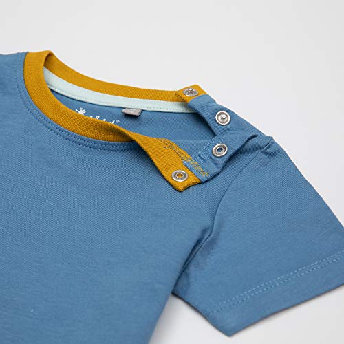 Sigikid Baby-Mädchen T-Shirt aus Bio-Baumwolle für Kinder Camiseta, Azul/Caballito de mar, 74 cm para Bebés